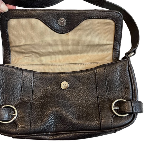 ANNE TAYLOR LOFT Brown Leather Baguette Handbag - Picture 10 of 13